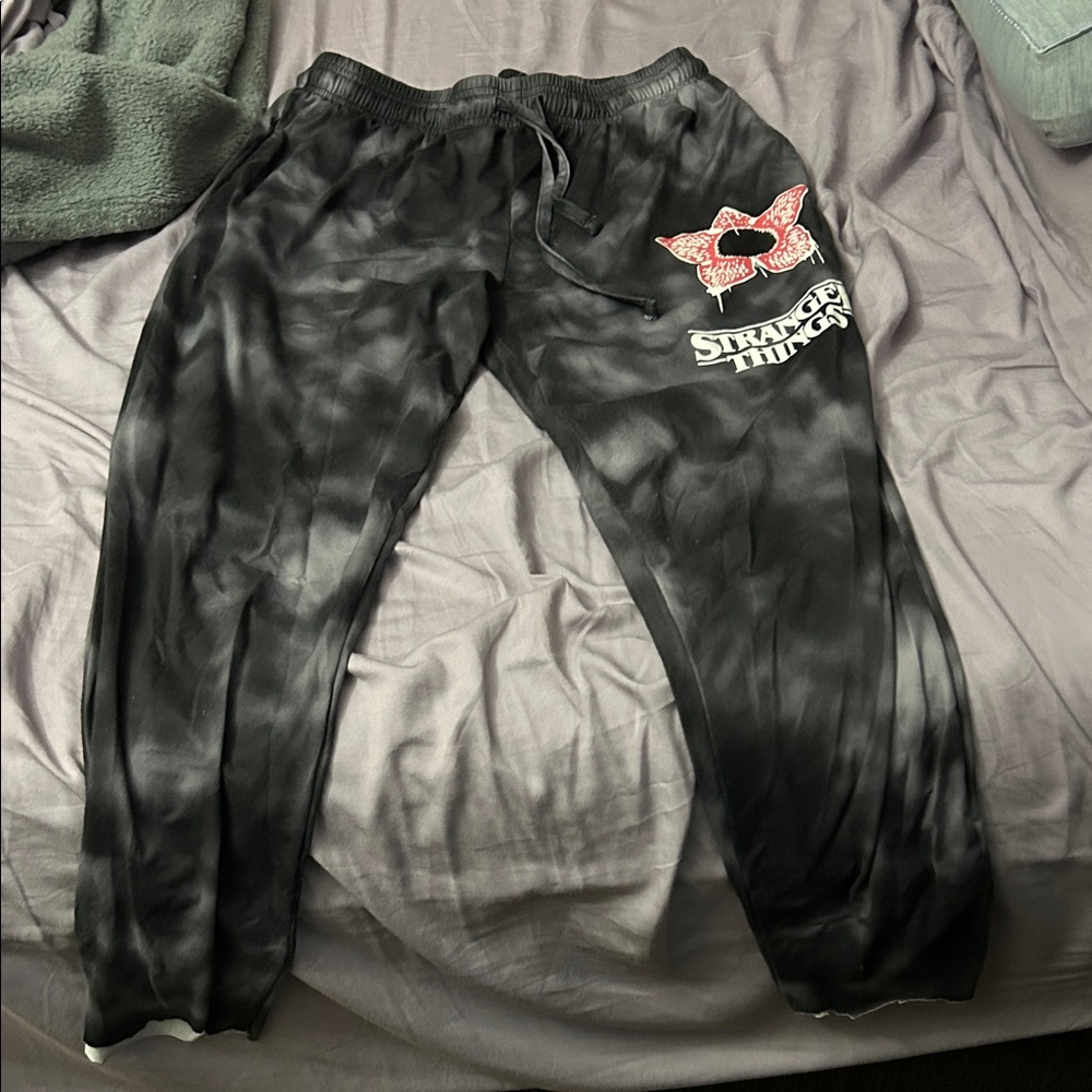 Women's Black Stranger Things Pajama Pants